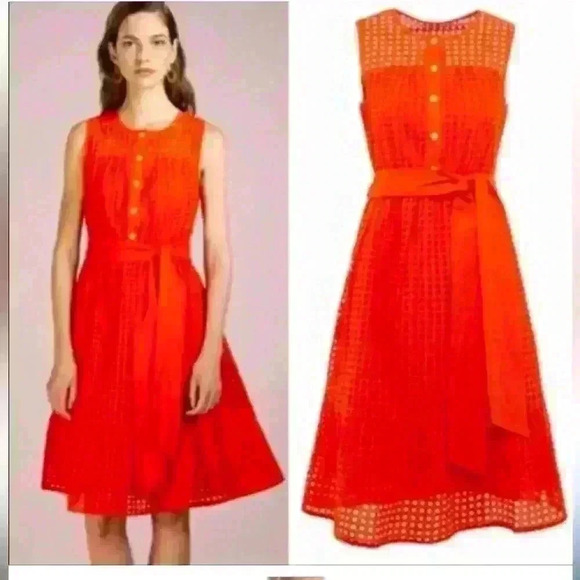 NWT J.CREW EYELET DRESS 100% COTTON - Picture 1 of 6